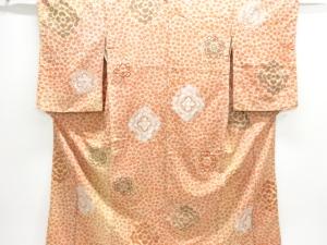 大正ロマン　華紋織り出し漆着物